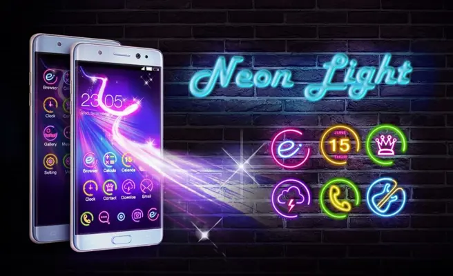 Neon colors theme lighting wallpaper HD android App screenshot 0