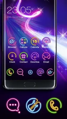 Neon colors theme lighting wallpaper HD android App screenshot 4